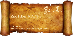 Zsoldos Réka névjegykártya